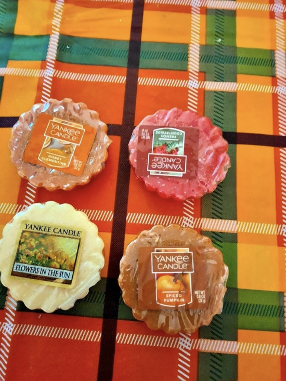 Yankee Candle Wax Potpourri Tarts Assorted Lot of 4 Set of 4 Orange & Pink